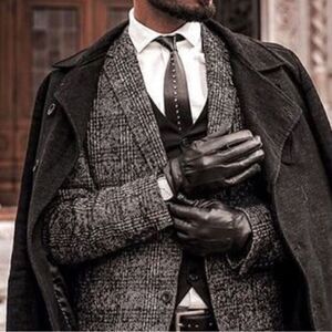 Black Leather Gloves
